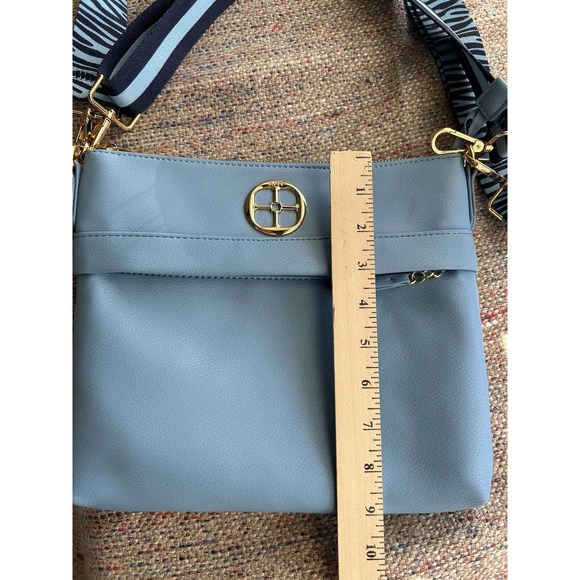 Iman Small Blue Purse with two straps New without tags crossbody - Picture 9 of 10